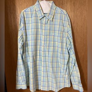 Chaps Blue, Green, Yellow Plaid XL Shirt